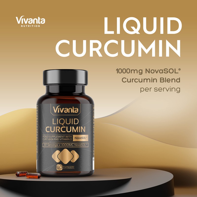 Liquid Curcumin - 60 Capsules - 185x Turmeric or Curcumin
