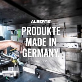 Alberts 213053 Braided Fence Single Gate Lock | Handle and Rosette Made of Aluminium | Blue Galvanised | Total Length 170 mm