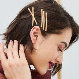 XLIUAX 50 Pcs Gold Bobby Pins, Large Bobby Pins Gold Pin for Hairs Golden Hair Clips Blonde Hair Clip Hairs Pin for Buns Mini Golden Clips Women Hairpin Accessories Reusable Non-Slip Cute Hairpins