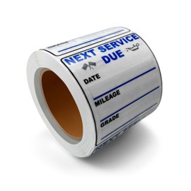Monlesacx Oil Change Stickers 250 Pcs Per Roll, Next Service Due Reminder Stickers, 2x2 inches Premium Quality, Windshield Stickers, Easy Peel & Write and Stick with No Residue Car Sticker (Flag)