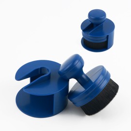 Figpade Tire Shine Applicator with Seal Cover,Tire Dressing Applicator with High-Density Bristles for Even Application,Multi-Purpose Tires Shine Brush as Car Detailing Brush (Blue)