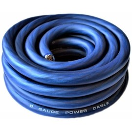American T 4 Gauge Blue Amplifier Power/Ground 4 Wire 100 Feet Superflex Cable