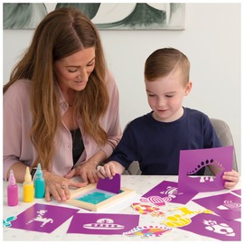 Galt, Screen Print Stickers, Craft Kits for Kids, Animal Theme, Ages 6 Years Plus