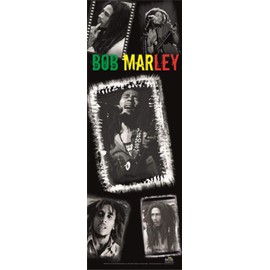 Heart Rock Bob Marley Collage Flag 53 x 150 cm