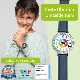 Kiddus Learning Watch for Children, Boys and Girls, Analogue Children's First Watch, 5 Years and Up, Hour and Minute Labelled