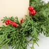Faux Juniper Cedar and Red Berry Christmas Wreath - Holiday