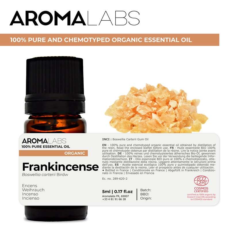 Bio - Frankincense Essential Oil - 5mL - 100% Pure,