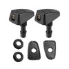 X AUTOHAUX Universal Adjustable Windshield Washer Nozzles Kit Black -