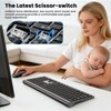 Rechargeable Wireless Bluetooth Keyboard and Mouse Combo, Full Size Silent