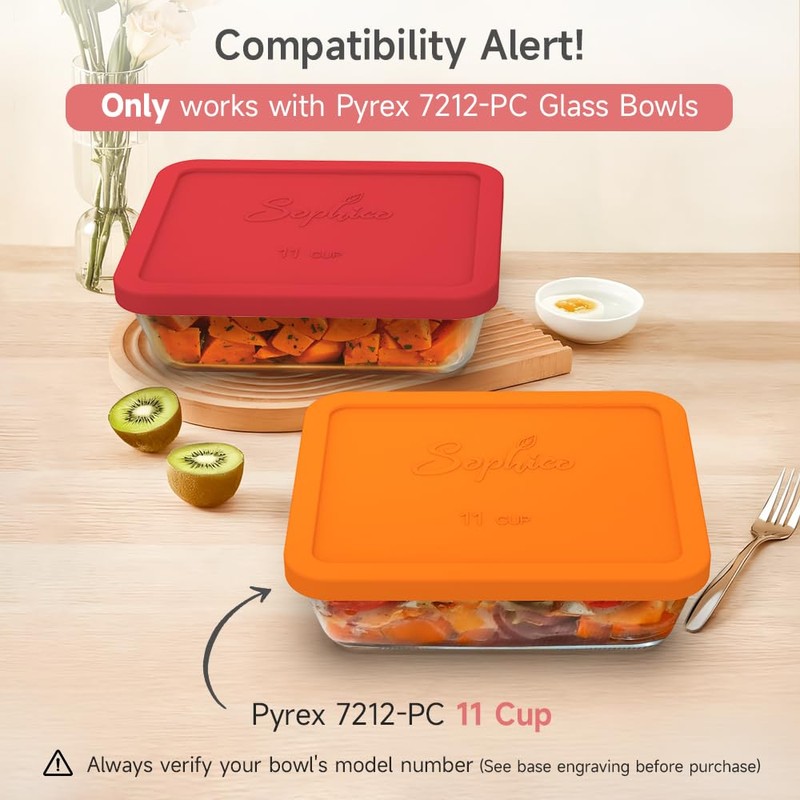 Sophico 11 Cup Rectangle Silicone Storage Cover Lids Replacement for