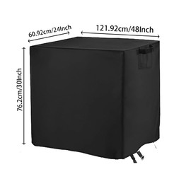 48 Inch Outdoor Prep Table Cover Cart Cover Outdoor Furniture Covers Waterproof Table Cover Waterproof Patio Furniture Covers for Patio Kitchen Prep Work Table (Black)