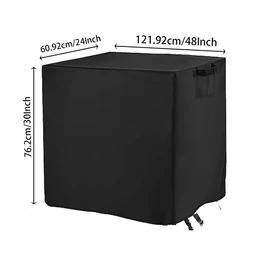 48 Inch Outdoor Prep Table Cover Cart Cover Outdoor Furniture Covers Waterproof Table Cover Waterproof Patio Furniture Covers for Patio Kitchen Prep Work Table (Black)
