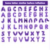 16 Inch Purple Letter Balloons Mylar Foil Alphabet Letter A-Z