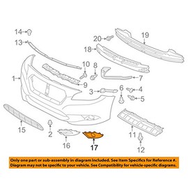Subaru 2015-2017 Subaru Legacy Right Side Fog Light Lamp Cover Bezel OEM 57731AL06A