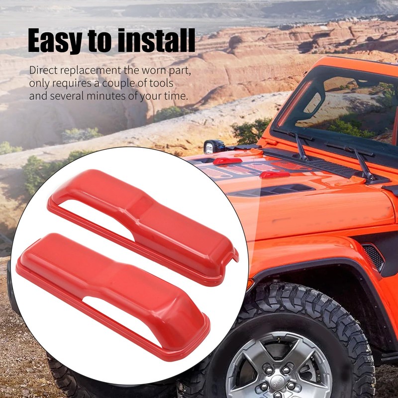 MDEOOSKY 2 Pcs Hood Hinge Cover Exterior Trim Kit, Replacement