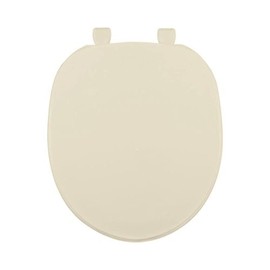 Centoco Toilet Seat Round, Closed Front with Cover, Residential, Plastic, Made in the USA, 200-106, Bone
