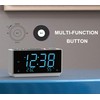 iTOMA Dual Alarm Clock with FM Radio, USB Charging, 1.8''