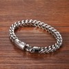 Cupimatch 6mm Wide Curb Chain Bracelet for Men Women Silver