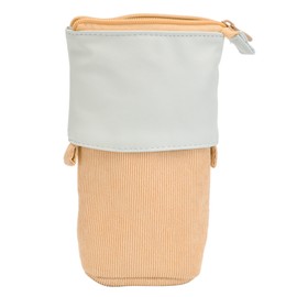 Pencil Case Stand Up Pen Holder Cute Telescopic Pen Case Portable Makeup Bag for School Students Office Women TeensYellow