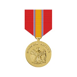National Defense Anodized 24K Full Size Medal (As Issued by US Military)-Veteran Owned Business