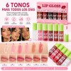 Set De Cuidado Labial Hidratante Glossy Liquid Lip Oil Gloss