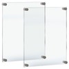 Azar Displays 105530-SLV-2PK Floating Acrylic Wall Frame with Silver Stand