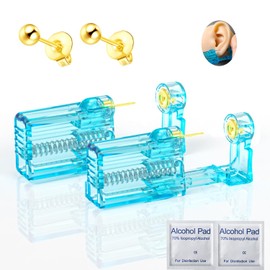 Orglace Ear Piercing Kit Disposable Ear Piercing Gun Kit,At Home Self Piercing Kit with Earrings Studs (204#-3mm)