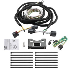 58903 Custom Fit 4-Pin RV Towed Dinghy Vehicle Wiring Harness Kit for Jeep Wrangler JK 2007-2018, Flat-Towing Pure Copper Wires