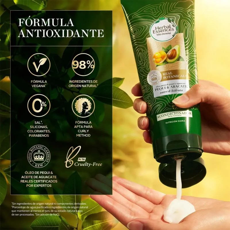 Acondicionador sin sal Herbal Essences Nutre e Hidrata 250 ml