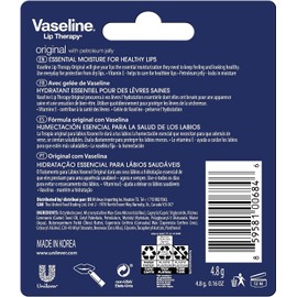 Lip Therapy Original Petroleum Jelly by Vaseline for Women - 0.16 oz Lip Balm (Paquete de 2)