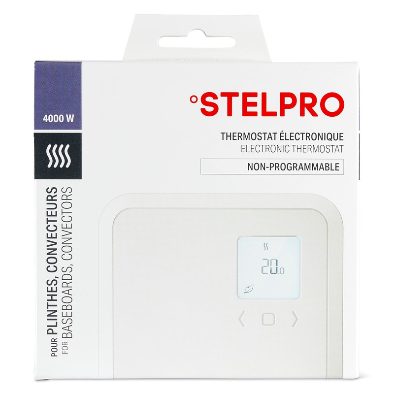 Stelpro Non-Programmable Electronic Thermostat for Baseboards and Convectors, Accurate Temperature
