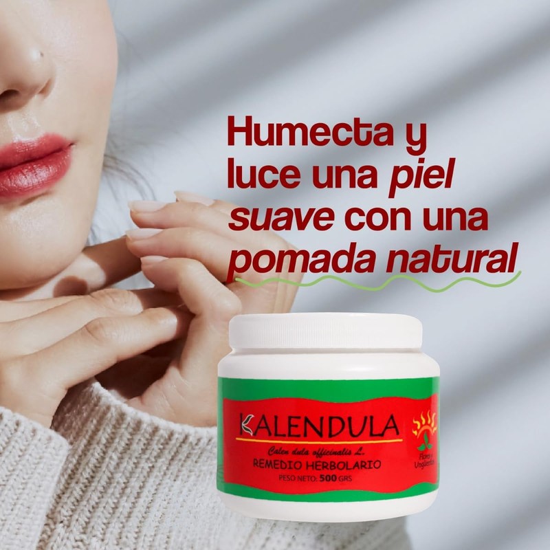Pomada de Caléndula Altamente Concentrada Pomada Multiusos para Rostro, Manos,