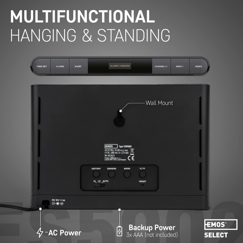 EMOS Weather Station - Wireless System with Colour Display, Weather