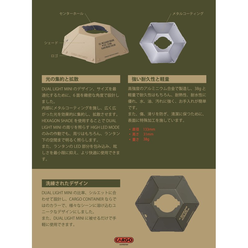 CARGO CONTAINER Cargo Container, HEXAGON SHADE Shade, Lantern Shade, Hexagon