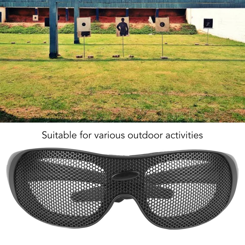 Windproof Goggles Breathable Impact Resistance Iron Mesh Pattern Protective Glasses