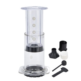 Pressure Filter Coffee Pot Hand Press Portable Drip Type Immersion Brewing for Home Kitchen Camping Travel Transparent Color 4 Cup Capacity Includes 350 Filter Papers