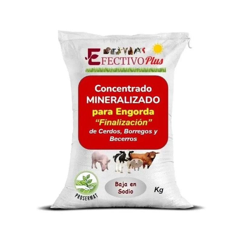Minerales engorda cerdos borregos becerros Prosermat Efectivo Plus 20kg