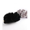 VINGTAINE H-736-gg Velvet Ruffle Banana Clip Simple Office Hair Accessory