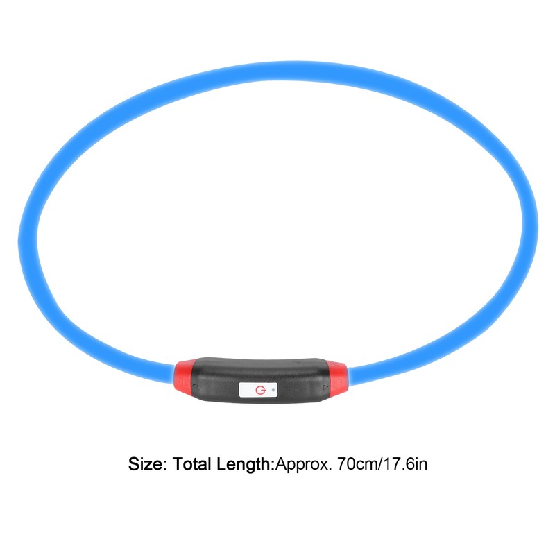 USB Rechargeable Adjustable DIY Cutting LED Dog Bite Resistant Collar