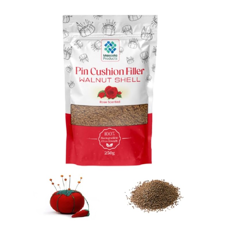 Pin Cushion Filler Ground Walnut Shell Rose Scented 250g