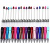 【P190】10PCS Creative DIY empty tube crystal plastic beaded ballpoint pen:_2#