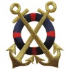 Unbranded #2476 3" Gold Marine Anchor,Life Ring,Nautical Embroidery Applique Patch