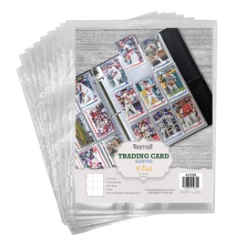 Samsill 40 Pack 9 Pocket Page Protector, Trading Card Sleeves Pages Baseball Pages for 3 Ring Binder, Card Sheets for Standard Size Cards, Sport Cards, Game Cards