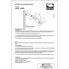 Dica 4504B Regadera con Brazo y Chapetón para Baja Presión