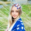 AIUPUOC 4th of July Bow Headband for Girls Fourth of