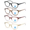 HAPJOYS Round Reading Glasses for Women +1.25 Ladies Blue Light