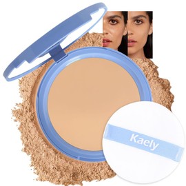 evpct Kaely Oil Control Pressed Face Powder, Get Smooth Flawless Fine Lines and Lightweight Finishing Foundation, Control Shine Long Lasting Waterproof Face Setting Powder Cosmetic, 03 Pure Beige
