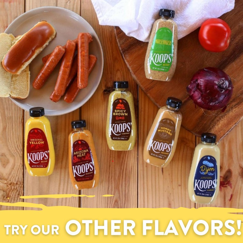 Koops' Discover Flavors Mustard Variety Pack – Jalapeno, Arizona Heat,
