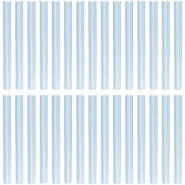 30 Pack Mini Size Hot Glue Sticks, Hot Glue Gun Bulk Sticks,Length 100mm / 4", Diameter 7mm / 0.27"/ 0.28 Inch for Kids and Adults DIY Craft, Repairing, Decoration,White Clear 0.7cm x 10cm