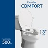 Bemis Steadfast 3" Raised Toilet Seat with Open-Front, Hinges that
